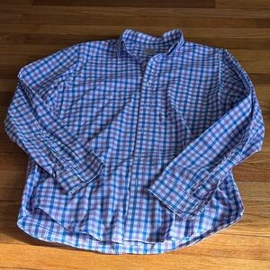 J Crew Blue and White Checkered Men's Shirt
